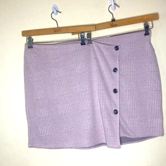 Joe Boxer pink Checker Gingham button detailed Skirt - Picture 4 of 16